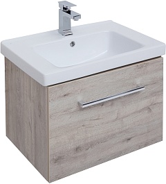 Dreja Тумба с раковиной Big Inn 65 подвесная дуб кантри – фотография-4