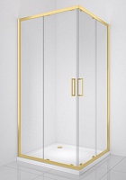 BelBagno Душевой уголок Luce 100/100 LUCE-A-2-100-C-ORO профиль золото стекло прозрачное