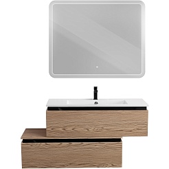 Cezares Тумба с раковиной Slider 100 с 2 ящиками дуб тангент – фотография-11