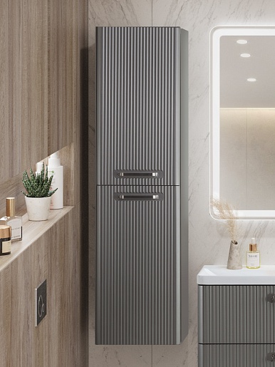 BelBagno Шкаф подвесной Due 40/150 сатин ручки Матовый атласный никель – фотография-2