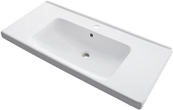 Dreja Тумба с раковиной Big Inn 100 подвесная белая – фотография-12