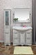 Sanflor Мебель для ванной Адель 100 белая, патина серебро – фотография-17