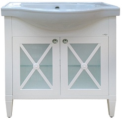 Misty Тумба с раковиной Анна 90 белая – фотография-1