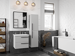 Misty Тумба под раковину Ненси 60 подвесная серая матовая – фотография-5