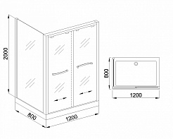 Royal Bath Душевой уголок RB-L-2011 1200x800x2000 R – фотография-2