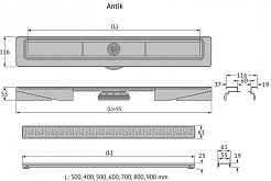 BERGES Wasserhaus Душевой лоток B1 Antik 700 092125 золото глянец – фотография-9