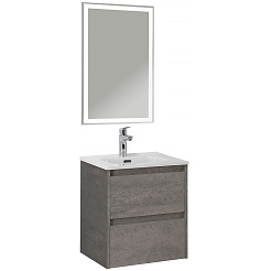 BelBagno Тумба с раковиной Kraft 50 подвесная Cemento Grigio – фотография-9