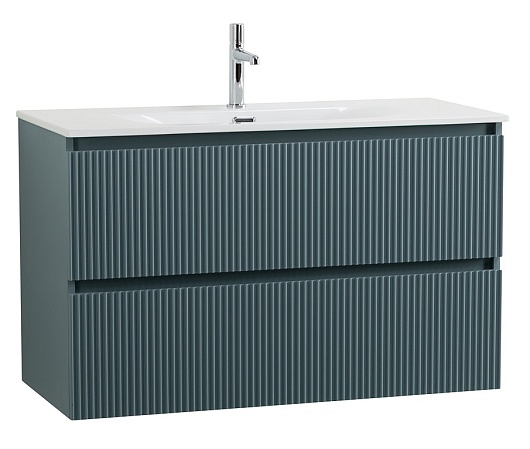 BelBagno Тумба с раковиной Uno 100 подвесная Голубой матовый с раковиной BB-8099-100 – фото-1
