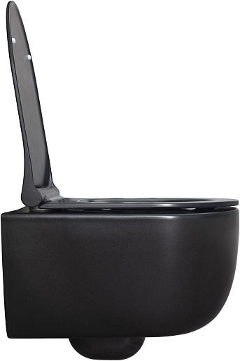 Allen Brau Унитаз подвесной Priority 4.31002.31 чёрный матовый с крышкой 4.31004.31 – картинка-13