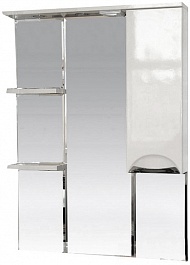 Misty Зеркальный шкаф Жасмин 75 R белый, эмаль – фотография-1