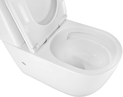 Azario Унитаз-компакт Riano AZ-1307A безободковый с бачком с сиденьем микролифт белый – фотография-11