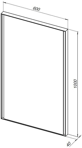 Allen Brau Зеркало Infinity 60/100 1.21019.WT белый – фотография-4