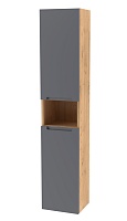 Зов Шкаф-пенал Дион 30 матовый графит/дуб