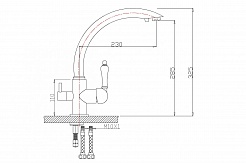 Zorg Смеситель для кухни "Clean Water ZR 314 YF-33" кварц – фотография-2