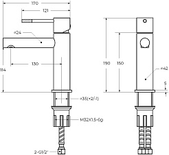 Cezares Смеситель для раковины Relax RELAX-LS2-01-W0 хром – фотография-4