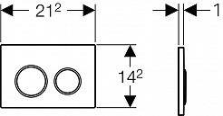 Geberit Кнопка смыва Omega 20 115.085.KN.1 хром матовый/глянцевый – фотография-2