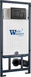 WeltWasser Инсталляция для унитаза Marberg 507 SE BL с черной матовой клавишей смыва – фотография-1