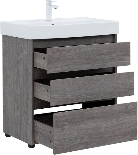 Aquanet Тумба под раковину Nova Lite 75 дуб рошелье – фотография-6