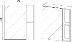 Viant Тумба с раковиной Бостон 60 графит/дуб вотан – фотография-13