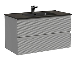 Sancos Тумба с раковиной Folk 90 ergraut soft раковина Element 91 CN7002MB – фотография-1