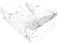 Teymi Раковина накладная Helmi S 48 T50298 белый мрамор – фотография-1