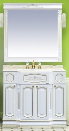 Misty Мебель для ванной Астория Gold 120 белая глянцевая – фотография-1