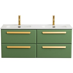 Cezares Тумба под раковину Eco Cer-N 120 с 4 ящиками фисташковый софт без ручек – фотография-2