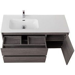 BelBagno Тумба под раковину Kraft 120 L подвесная Cemento Grigio – фотография-7