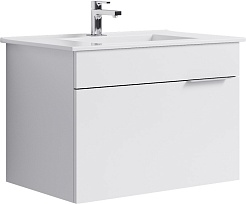 Aqwella Тумба для умывальника Бриг 75 подвесная, белая – фотография-1