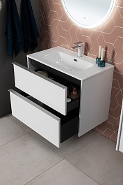 Aquanet Мебель для ванной Вита 80 Flat подвесная белая матовая – фотография-10
