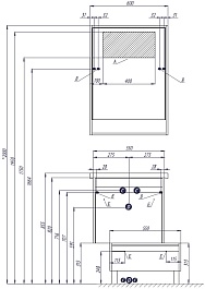 Акватон Тумба под раковину Капри 60 таксония темная – фотография-7