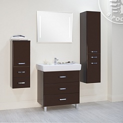 Акватон Мебель для ванной "Америна 80 M" коричневая – фотография-2