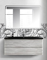 BelBagno Мебель для ванной Albano 120 подвесная Rovere Vintage Bianco с раковиной BB1200/455-LV-ART-ALR-NERO