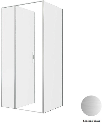 Allen Brau Душевой уголок Priority 100x80 3.31029.BA/3.31041.BA серебро браш – фотография-4