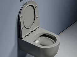 Ceramicanova Подвесной унитаз Modena Rimless CN6063MH антрацит матовый – фотография-8