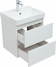 Aquanet Мебель для ванной Вега 50 подвесная белая глянцевая – фотография-15