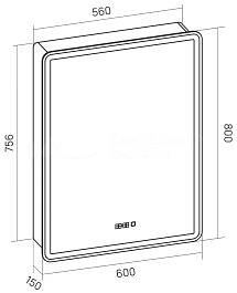 Equil Зеркальный шкаф Nice 60 R белый – фотография-5
