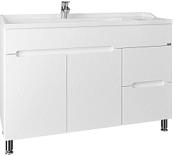 СанТа Тумба с раковиной Лондон 120 белая – фотография-1