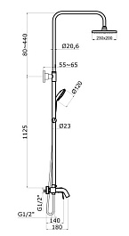 Azario Душевая стойка Treya AZ-15680531 хром – фотография-2