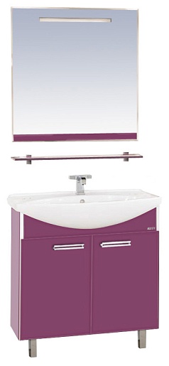Misty Мебель для ванной Джулия 75 прямая сиреневая – фото-1
