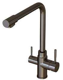 Mixline Смеситель для кухни 35k MLSS-0320BL чёрный графит – фотография-1