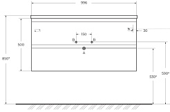 BelBagno Тумба под раковину Albano 100 подвесная Rovere Rustico – фотография-8