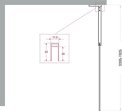BelBagno Душевая перегородка Uno UNO-L-1-TB-110-C-GM 110x200 профиль оружейная сталь стекло прозрачное – фотография-7