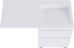 Vivon Тумба под раковину над стиральной машиной Harper 120 напольная белый глянец – фотография-4