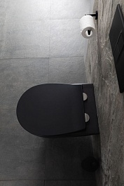 Allen Brau Унитаз подвесной Reality 4.32006.31 чёрный матовый с крышкой 4.32007.31 – фотография-9