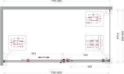 BelBagno Душевой уголок Soft Close-2 SOFT_CLOSE-2-AH-1-180/90-C-GM 180x90 профиль оружейная сталь стекло прозрачное – фотография-12