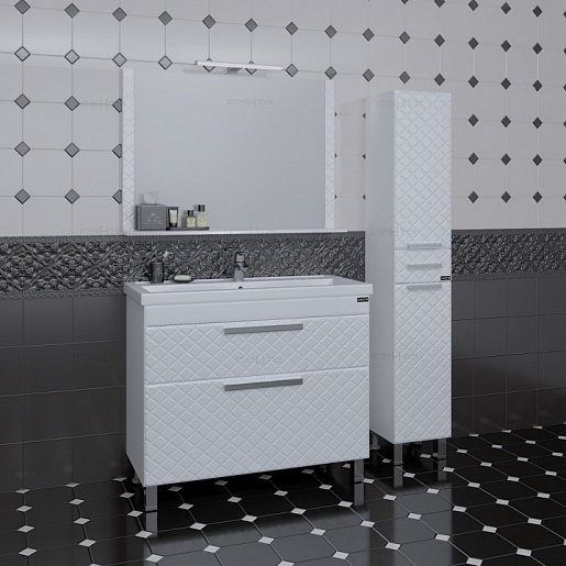 СанТа Тумба с раковиной Калипсо 100 NEW, напольная – фотография-6