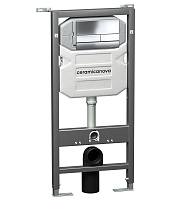 Ceramicanova Система инсталляции для унитазов Envision CN1002CH с кнопкой смыва Flat хром