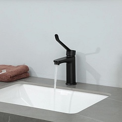 Gappo Смеситель для раковины G21-6 G1021-6 черный – фотография-4