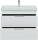 Aquanet Тумба с раковиной Ирис New 80 2 ящика подвесная белая глянцевая – картинка-18